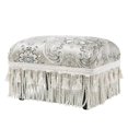 thumbnail image 1 of Fiona Traditional Decorative Footstool Silver Paisley, 1 of 9