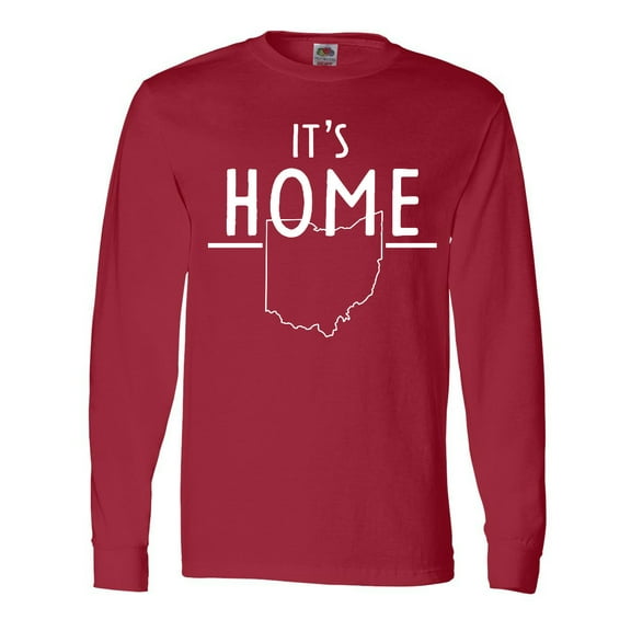 Inktastic It's Home- State of Ohio Outline Long Sleeve T-Shirt