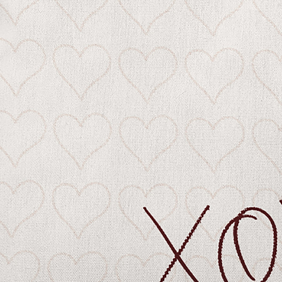 26"x26" Simply Daisy Valentines XOXO with Hearts Poly Accent Pillow, Maroon Qty 1
