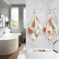 thumbnail image 7 of Dreamtimes Cute Watermelon Slice Cotton Towels Set 2 Pcs Absorbent Hand Towel Face Towels Kitchen Towels Bath Towels for Bathroom Laundry Room Kitchen 16 x 28 Inches, 7 of 7