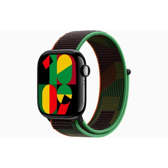 Restored Apple Watch Series 10 GPS 46mm Jet Black Aluminum Case with Black Unity Sport Loop (Refurbished)