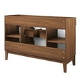 thumbnail image 6 of Vanity Cabinet (Sink not included), White Walnut, Wood, Mid Century Hotel Bedroom Bathroom, Modern Contemporary HB33352, 6 of 9