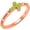 Rose, variant on 925 Sterling Silver White Gold Plated Green Peridot Ring - Women's Christmas Gift