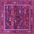thumbnail image 1 of Ahgly Company Indoor Square Oriental Pink Industrial Area Rugs, 5' Square, 1 of 4