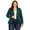 Hunter Green, variant on Women's Casual Plus Size Blazer Long Sleeve Open Front Solid and Print