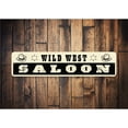 thumbnail image 2 of Vintage Wild West Saloon Aluminum Metal Decor Sign - 4x18 inches, 2 of 4