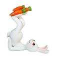 thumbnail image 4 of Figura de conejo de resina, adorno de escritorio, decoración de primavera, escultura artística de animal de Pascua Blanco, 4 of 9