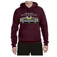 thumbnail image 2 of 1969 Plymouth Road Runner Hot Rod Racing | Mens Cars and Trucks Hooded Sweatshirt Graphic Hoodie, Maroon, 2XL, 2 of 4