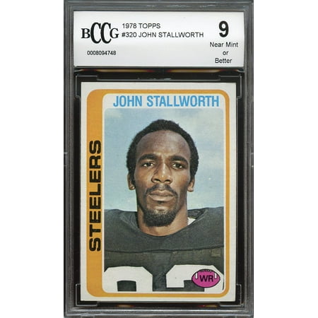 1978 Trading Card - 1978 topps #320 JOHN STALLWORTH pittsburgh steelers rookie card BGS BCCG 9