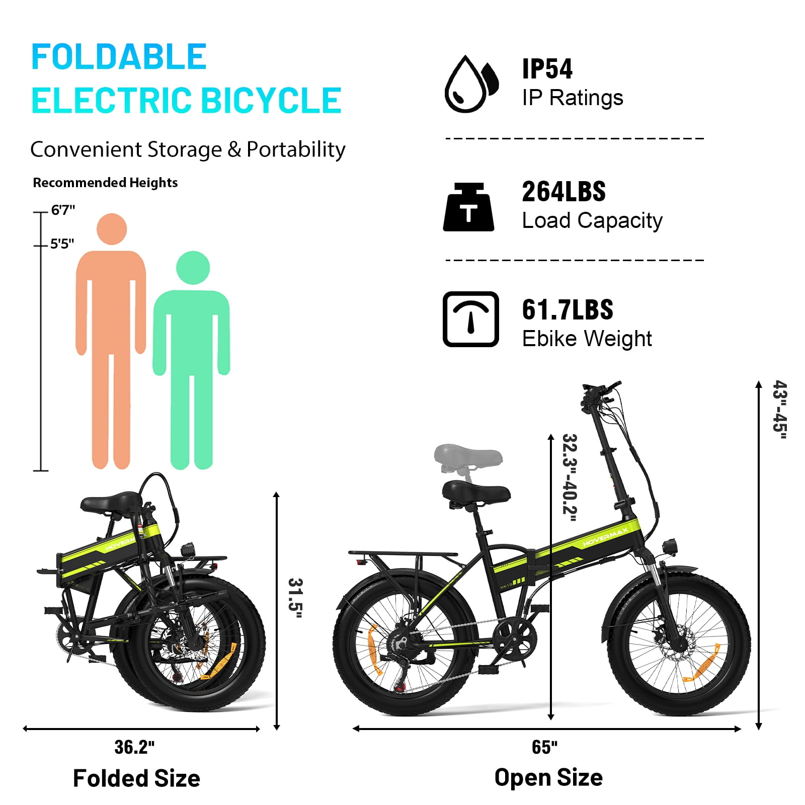 HOVERMAX 750W Electric Bike 20X4.0 HOVERMAX 750W Electric Bike 20X4.0