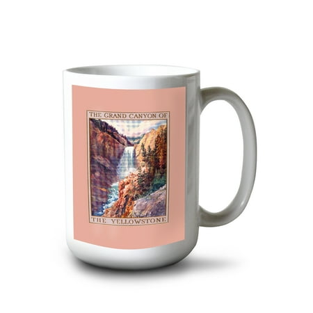 

15 fl oz Ceramic Mug Yellowstone National Park Wyoming The Grand Canyon of Yellowstone Contour Dishwasher & Microwave Safe