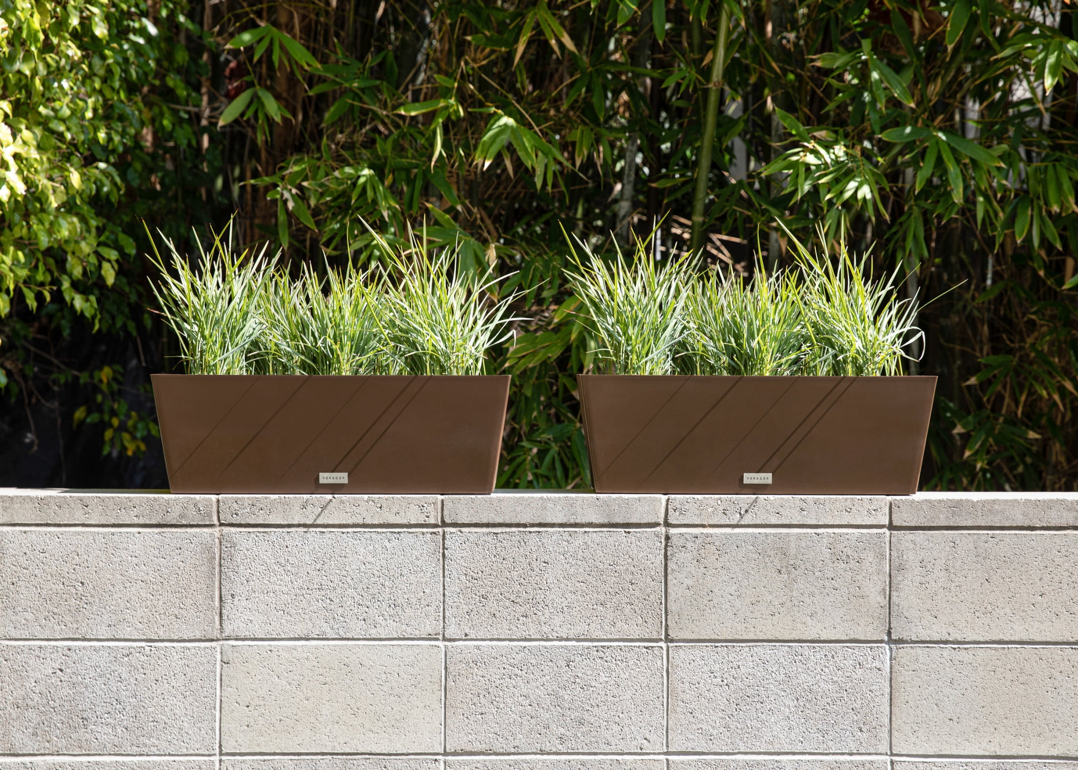 Veradek Pure Series Window Box 25" Plastic Planter 2-Pack Espresso