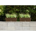 thumbnail image 4 of Veradek Pure Series Window Box 25" Plastic Planter 2-Pack Espresso, 4 of 7