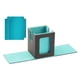 thumbnail image 5 of Caja organizadora de barajas de cartas duradera con 2 divisores, contenedor protector transparente azul, 5 of 9
