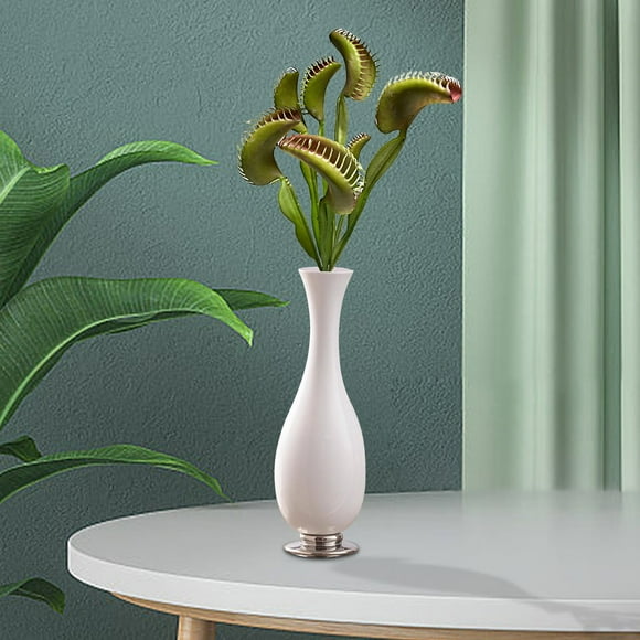 Qixi Spring Decor Vinyl Artificial Plants Lifelike Carnivorous Plants for Halloween Decorations and Botanical Displays Green Clearance Sale!