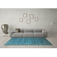 thumbnail image 3 of Ahgly Company Indoor Round Oriental Light Blue Traditional Area Rugs, 7' Round, 3 of 4