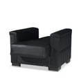 thumbnail image 3 of Ottomanson Origins Pro Convertible Arm Chair, Black Leatherette Fabric, 3 of 8