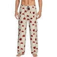thumbnail image 2 of Picia Ladybug With Mushroom Mens Soft Woven Cotton Elastic Waistband Sleep Pajama Pant Lounge Sleep Pant With Pockets And Drawstring-Large, 2 of 9