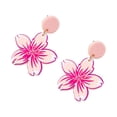 thumbnail image 2 of Fiudx Colgante de Flores, Ligeros, Acropolis, Elegante Diseño Chapado, Modernos Pendientes Colgantes Rosas, para Uso Diario, Regalos para Mujeres y Niñas, Incluye Empaque de Tarjeta., 2 of 7