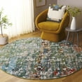 thumbnail image 2 of SAFAVIEH Madison Roswell Abstract Area Rug, Sage/Rust, 8' x 10', 2 of 8
