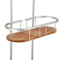 thumbnail image 3 of Utopia Alley SHC6TK Tia Rustproof Over the Shower Caddy  Teak Shelves  3 Shelf, 3 of 5