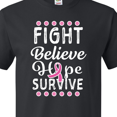 thumbnail image 3 of Inktastic Breast Cancer Awareness Fight Believe Hope Survive T-Shirt, 3 of 4