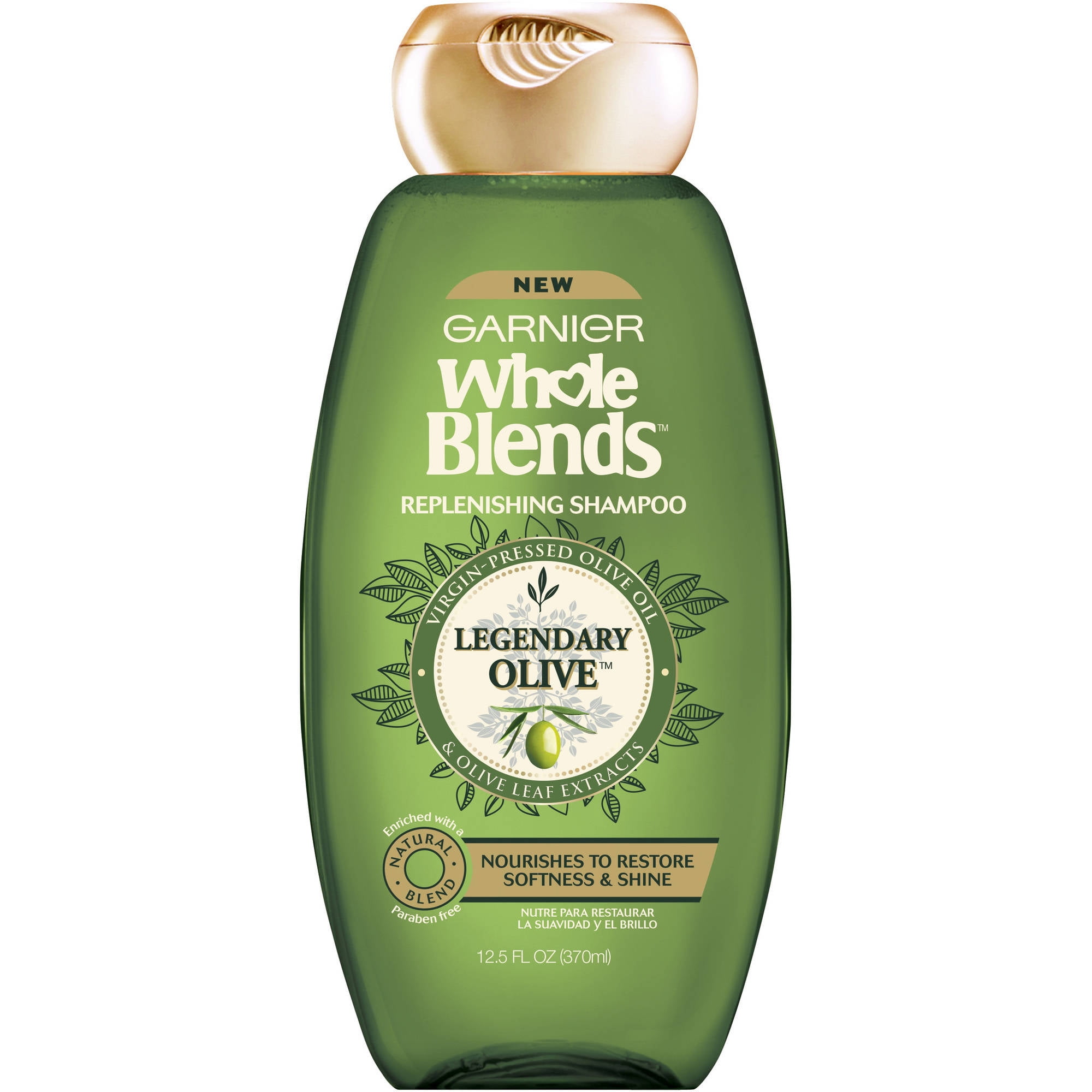 hoppe Vuggeviser Forbløffe Garnier Whole Blends Replenishing Shampoo Legendary Olive, Dry Hair, 12.5  fl. oz. - Walmart.com