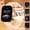 Golden, variant on Steel-strap smartwatch with 2.01-inch full touch screen and magnetic charging. Features calls, message reminders and flashlight for universal use.