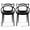 Black, variant on Mod Made Plastic Loop Dining Side Chair - Set of 2