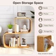 thumbnail image 6 of Harmijoy Bamboo Geometric Bookshelf 2-Tier S-Shaped Bookcase w/ Anti-tipping Device, 6 of 8