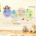 thumbnail image 3 of Qaba Tableau d'Activités Montessori Chenille, Mur Sensoriel pour Enfants, 7 Activités, 3 of 10