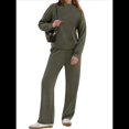thumbnail image 1 of Conjuntos de 2 Piezas para Mujer, Sudadera, Ropa Informal de Viaje, Chándal de Pierna , Chándales Cómodos, Moda. Verde M, 1 of 6