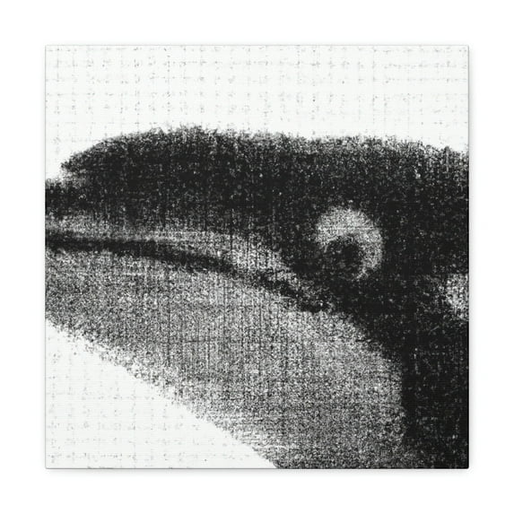 Whale's Pointillist Portrait - Canvas