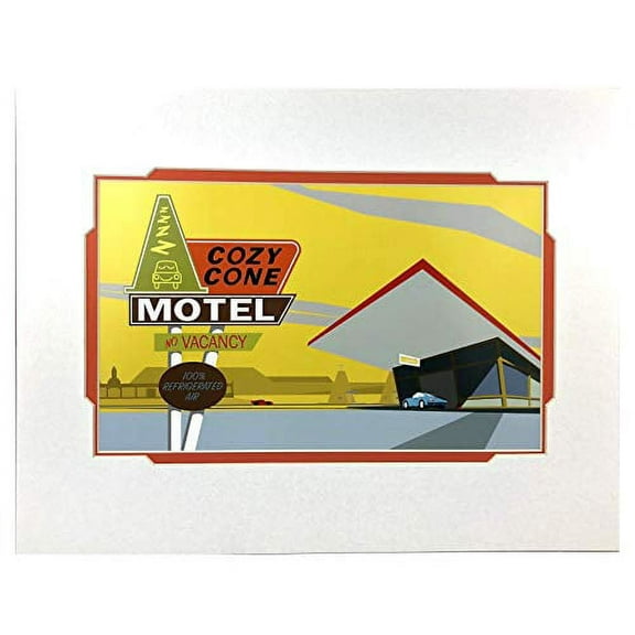 Disney Pixar Cars - Cozy Cone Arrival by Michael Murphy Art Print, 14 x 18 Inches