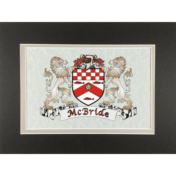 McBride Irish Coat of Arms Print - Frameable 9" x 12"