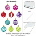 thumbnail image 6 of Big Dot of Happiness Colorful Ornaments Lawn Decorations - Outdoor Holiday and Christmas Yard Decorations - 10 Piece, 6 of 8
