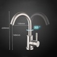 thumbnail image 3 of Grifo del fregadero del baño Sailing mezclador de cocina acero inoxidable 304 Giratorio 360 agua fría y caliente ajustable, 3 of 5