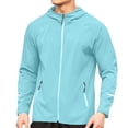 thumbnail image 2 of Busydd Mens Zip Up Hoodie Breathable Comfortable Workout Running Jacket Casual Solid Color Long Sleeve Jackets for Men XL, 2 of 9