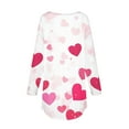 thumbnail image 4 of TrendVibe365 Womens Tunic Tops Long Sleeve Plus Size Valentines Plus Size Long with Crew Neck Polyester Casual Love Heart Printed for Leggings for Valentines Gifts Pink 5XL, 4 of 5