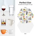 thumbnail image 6 of Fuzoiu New York Print Leather Coasters Set,Drink Coasters Set of 4,for Tabletop Protection, Durable PVC Coasters,Home Décor and Housewarming Gift-Hexagon, 6 of 6