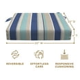 thumbnail image 6 of Stripe Blue & Beige Premium Dining Seat Cushion (2-Pack), 6 of 8