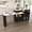 Black+White, variant on Toauuo Retro Kitchen Island with Extendable Rotating Table - MDF Walnut Veneer with 4 Drawers Glass Door Cabinets Built-in Socket Expandable Dining Station for 2-4 People