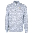 thumbnail image 2 of Men's Cutter & Buck Charcoal Georgia Tech Yellow Jackets Big & Tall Traverse Camo Print Stretch Quarter-Zip Pullover Top, 2 of 3