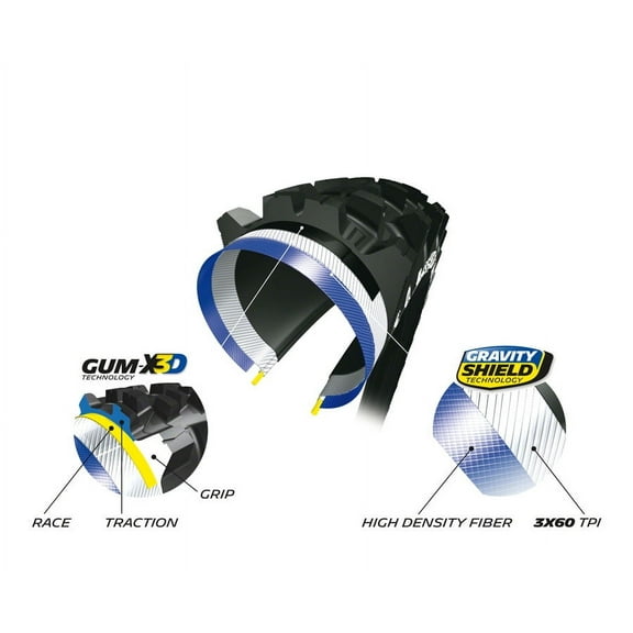 Michelin Wild Enduro Tire - 29 x 2.4 Tubeless Folding Black 60tpi Front Gum-X