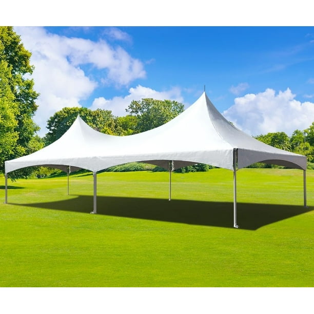 20x40 Outdoor Wedding Event Party Canopy Frame Tent, White Twin Tube