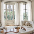 thumbnail image 3 of Cortinas de Lino Jinchan 127x244 cm Blanco Roto, Juego de 4 Paneles, 3 of 9