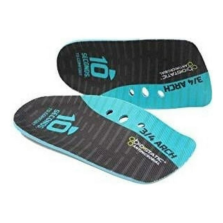 10 Seconds Unisex 3/4 Arch Stability Performance Insoles Teal (1