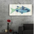 thumbnail image 5 of Epic Art 'In the Ocean III Blue Crop by Courtney Prahl, Acrylic Glass Wall Art, 48"x24", 5 of 8