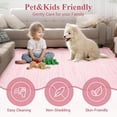 thumbnail image 6 of Scalloped Area Rug 2x6 Washable Entryway Runner Rugs for Hallway, Solid Color Floor Carpet for Bedroom, Non Slip Low Pile Mat with Rubber Back, Soft Nursery Rug, 6 of 8