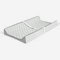 thumbnail image 2 of Bacati - Hearts Gray Quilted Muslin Changing Pad Cover, 2 of 8